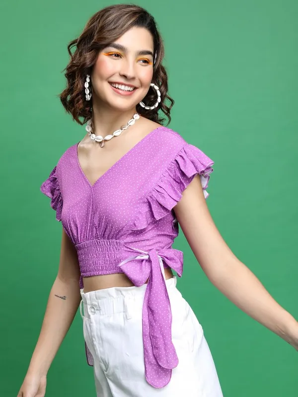 Printed Blouson Top
