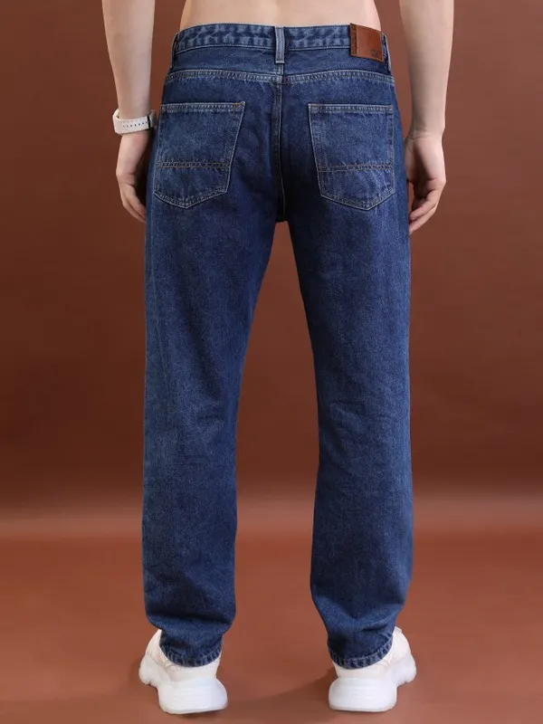  Highlander Men Blue Straight Fit Clean Look Jeans