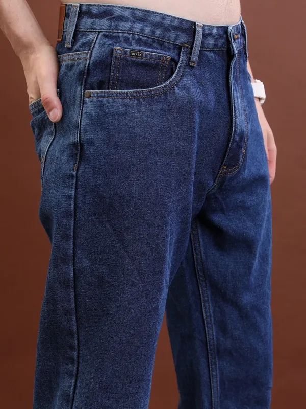  Highlander Men Blue Straight Fit Clean Look Jeans