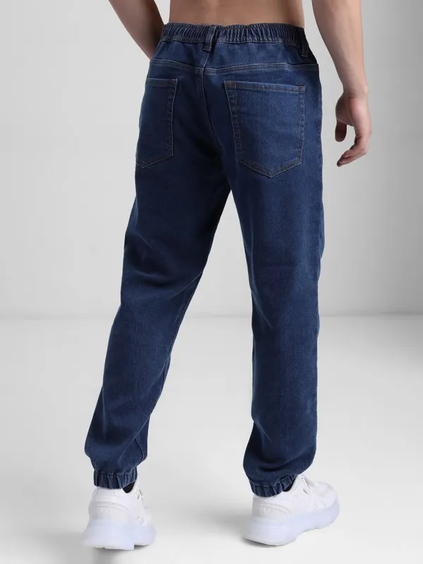  Highlander Men Blue Jogger Clean Look Jeans
