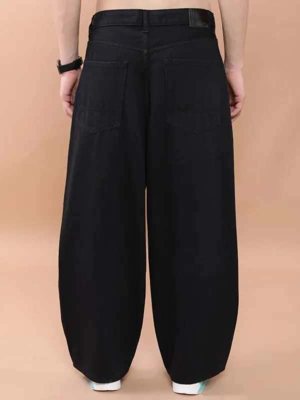  Highlander Men Black Relaxed Fit Clean Look Jeans