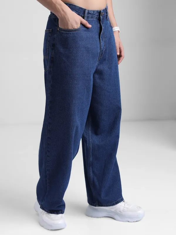  Highlander Men Blue Loose Fit Clean Look Jeans