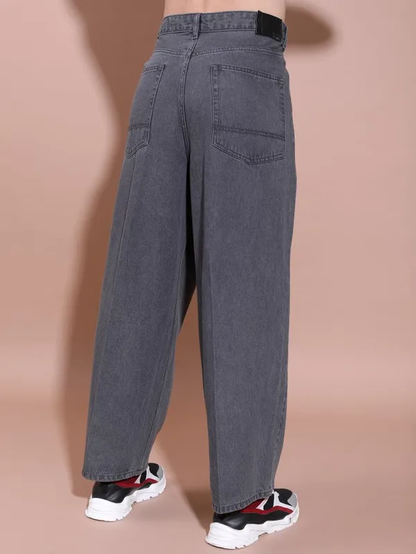  Highlander Men Grey Relaxed Fit Clean Look Jeans