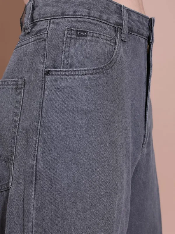 Highlander Men Grey Relaxed Fit Clean Look Jeans