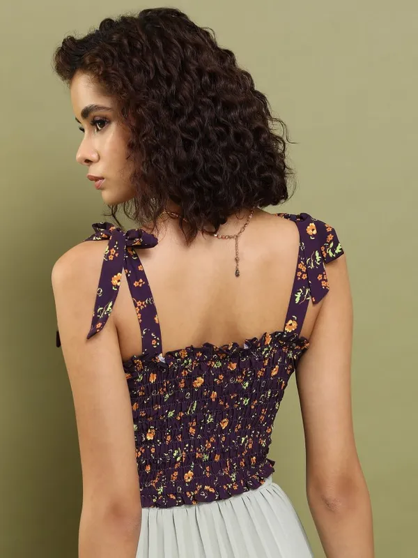 Printed Blouson Top