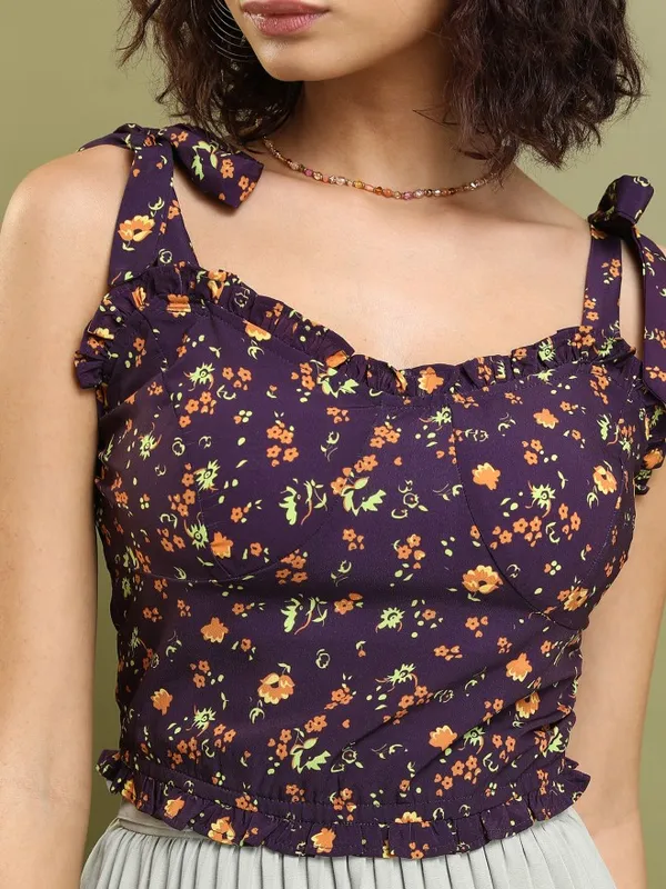 Printed Blouson Top
