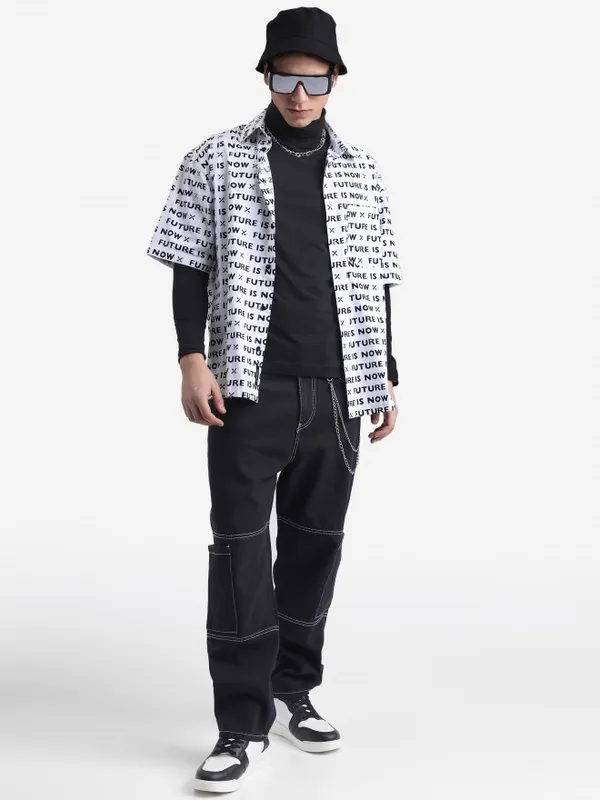  Highlander Men Black Relaxed Fit Clean Look Jeans