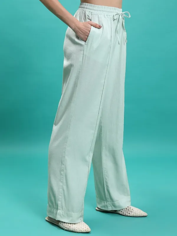 Solid Regular Fit Bootcut Trouser