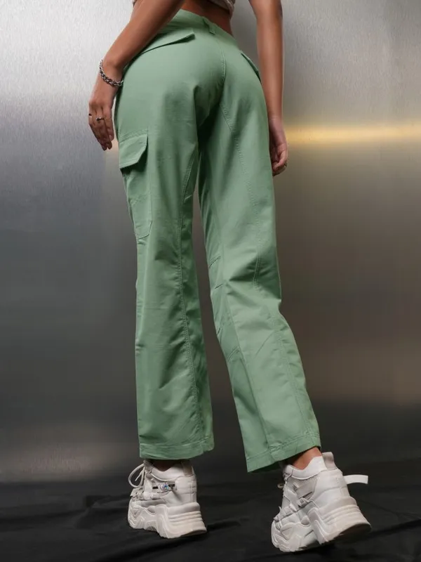 Solid Wide Leg Cargos