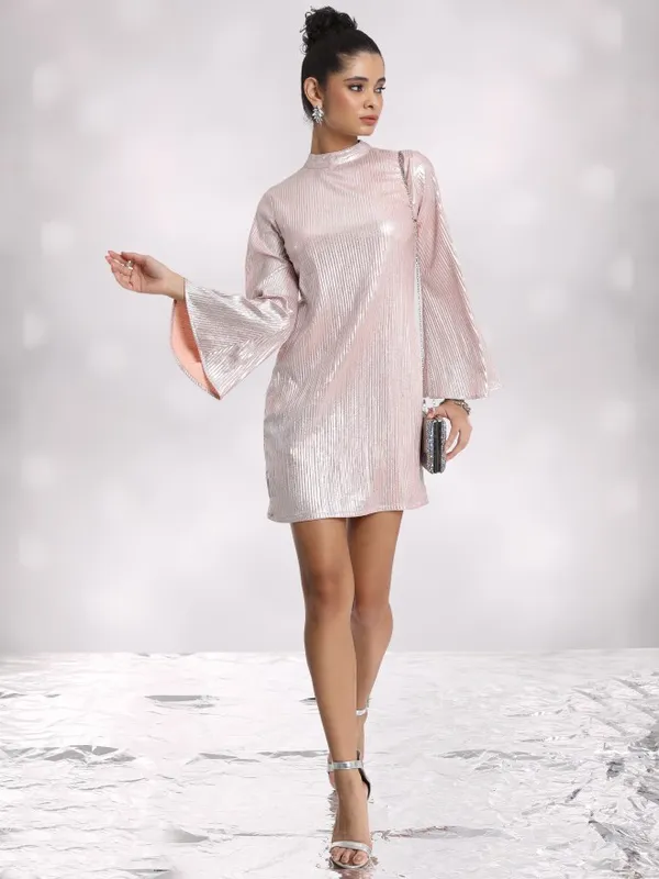  Tokyo Talkies Women Pink Solid Fit And Flare Dresses