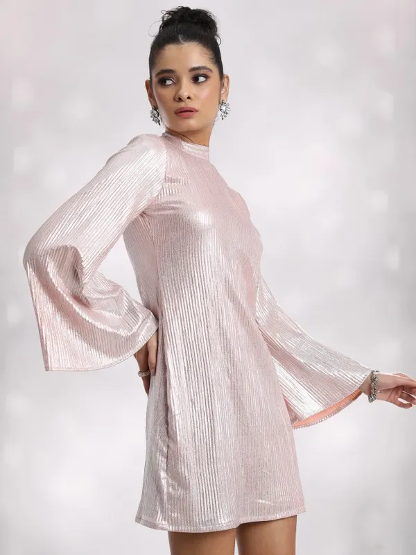  Tokyo Talkies Women Pink Solid Fit And Flare Dresses