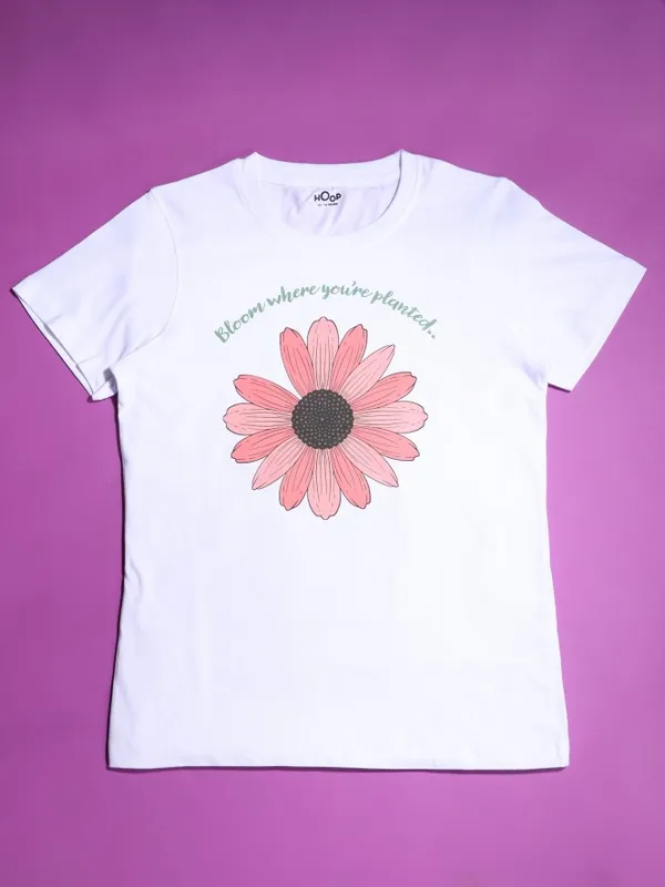 Girls Printed Round Neck T-Shirt