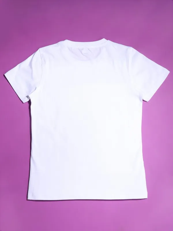 Girls Printed Round Neck T-Shirt