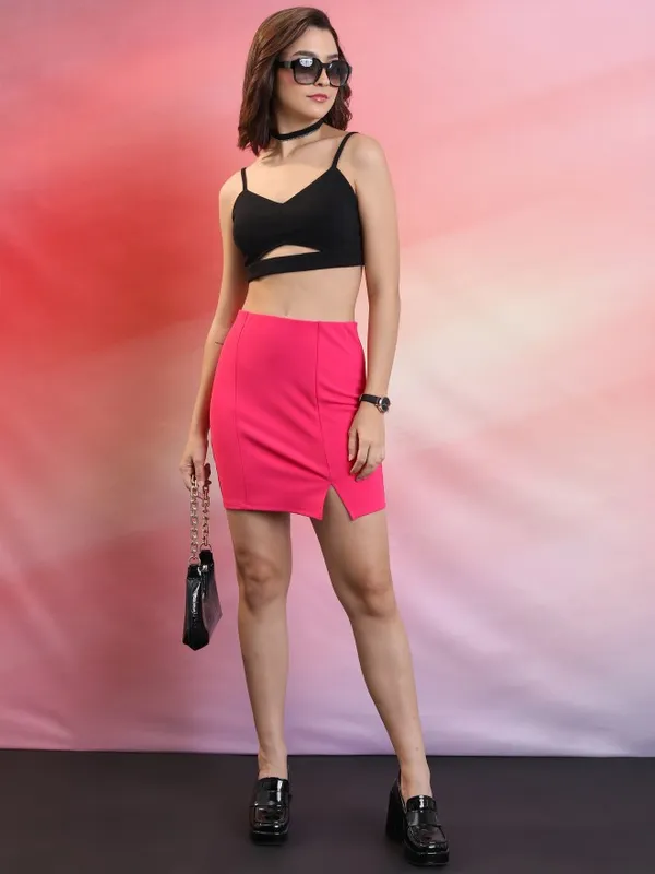  Ketch Women Pink Mini Skirts