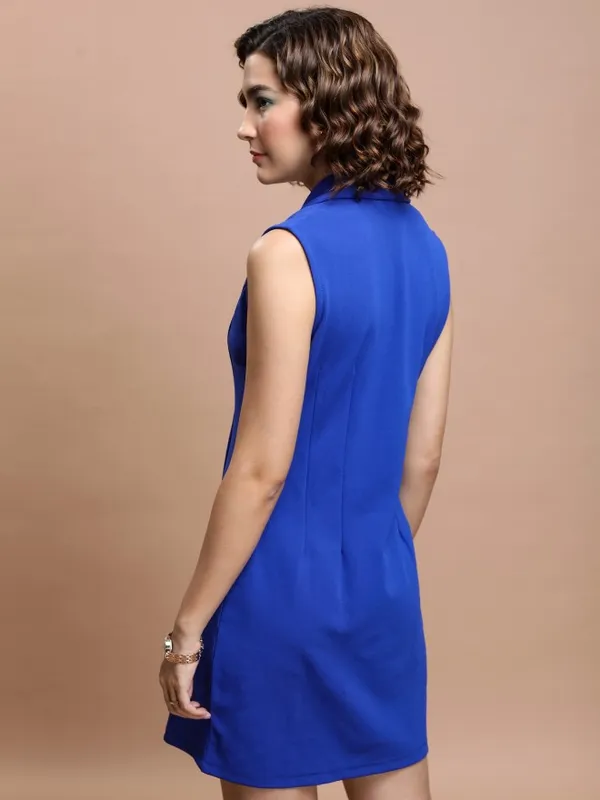 Solid Blazer Dress Dress