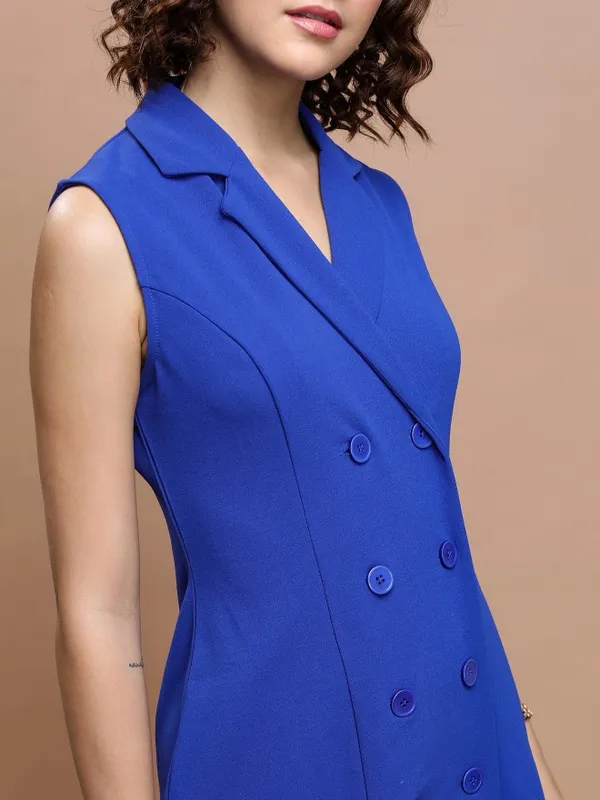 Solid Blazer Dress Dress