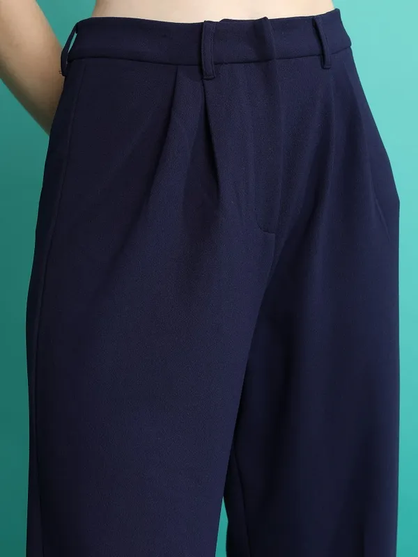 Tokyo Talkies Women Navy Blue Top With Trouser