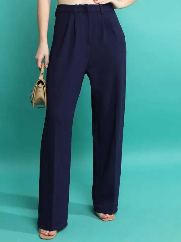 Tokyo Talkies Women Navy Blue Top With Trouser