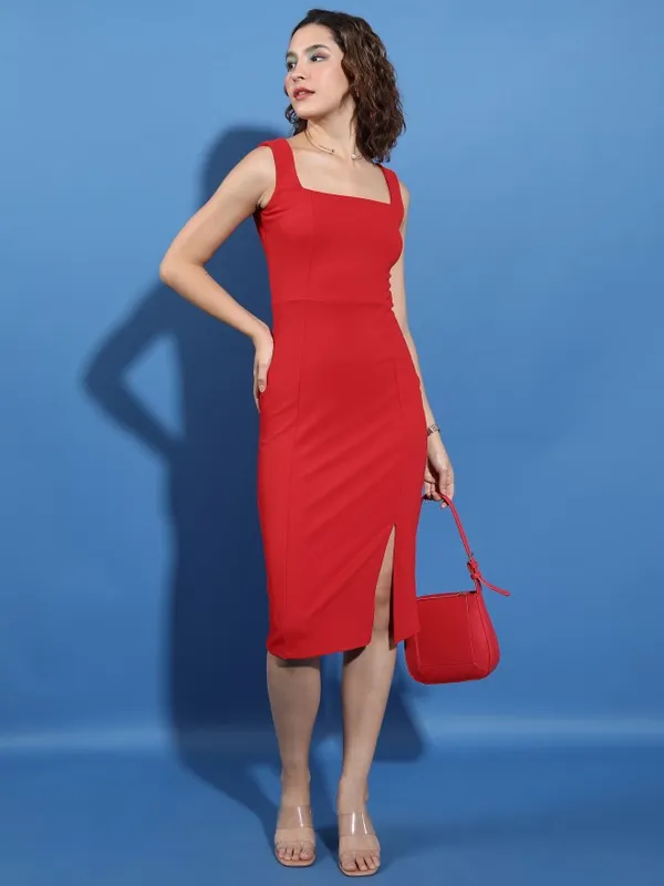 Solid Bodycon Dress