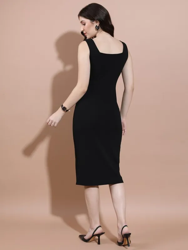  Tokyo Talkies Women Black Solid Bodycon Dresses