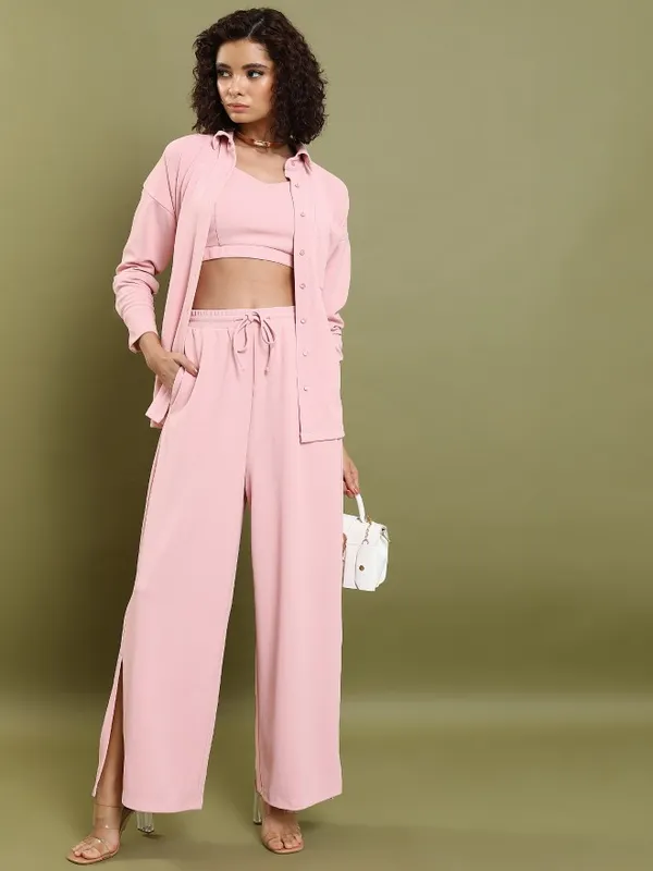  Tokyo Talkies Women Pink Co-Ords