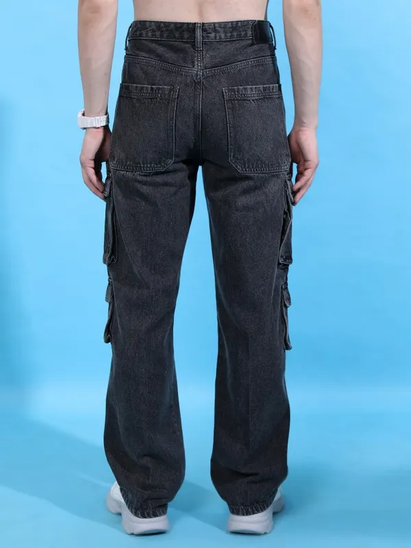  Highlander Men Grey Relaxed Fit Clean Look Jeans