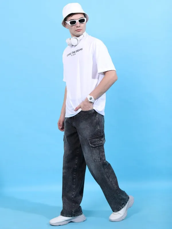  Highlander Men Grey Relaxed Fit Clean Look Jeans