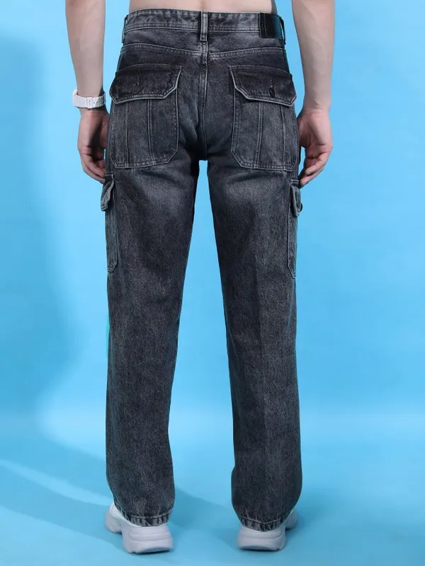  Highlander Men Grey Relaxed Fit Clean Look Jeans