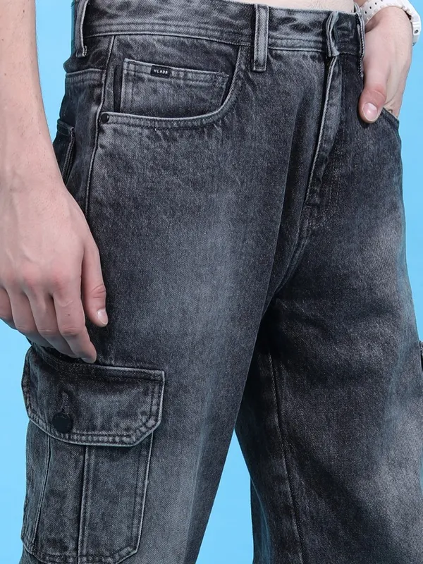  Highlander Men Grey Relaxed Fit Clean Look Jeans