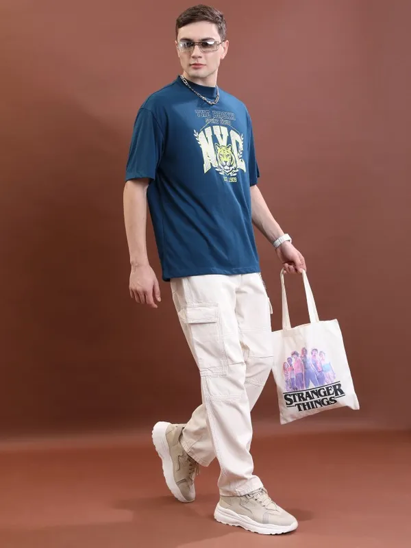  Highlander Men Cream Relaxed Fit Clean Look Jeans