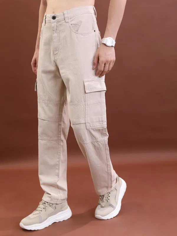  Highlander Men Sand Relaxed Fit Clean Look Jeans