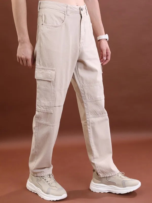  Highlander Men Sand Relaxed Fit Clean Look Jeans