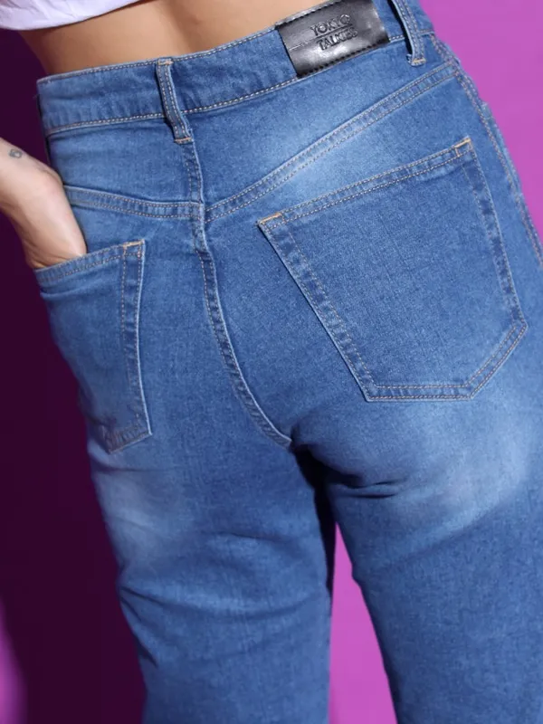  Tokyo Talkies Women Blue Straight Fit Clean Look Jeans