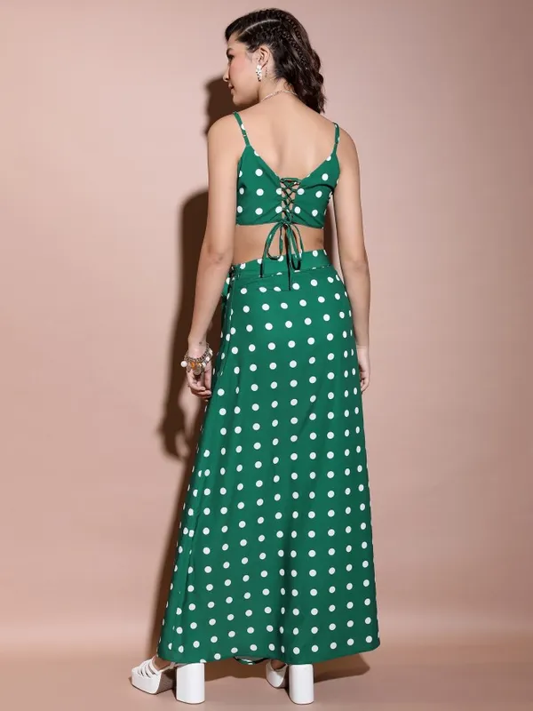 Tokyo Talkies Women Green Top With Trouser