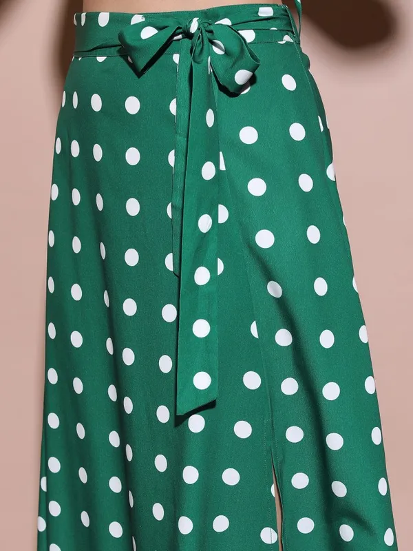 Tokyo Talkies Women Green Top With Trouser