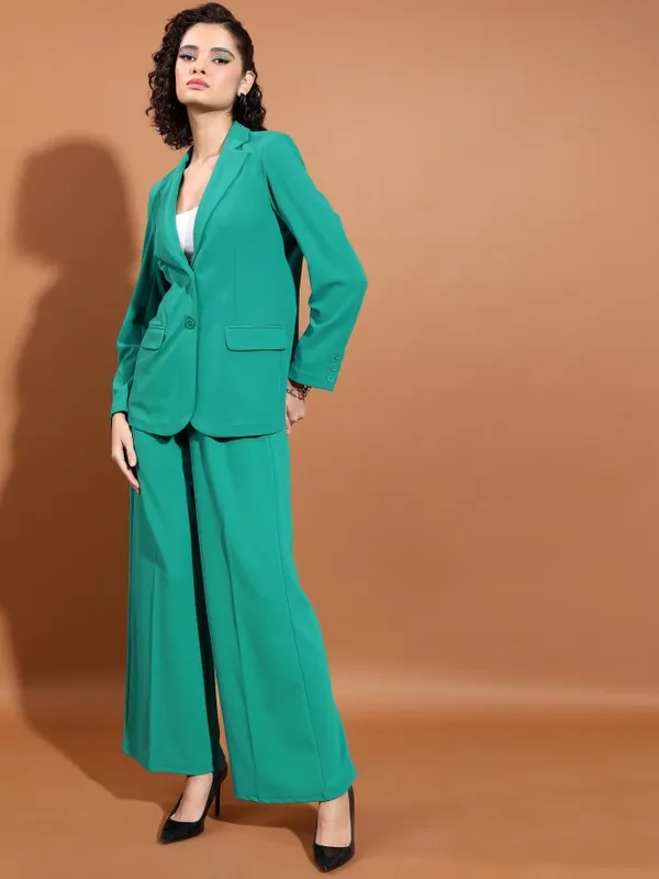  Tokyo Talkies Women Teal Co-Ords