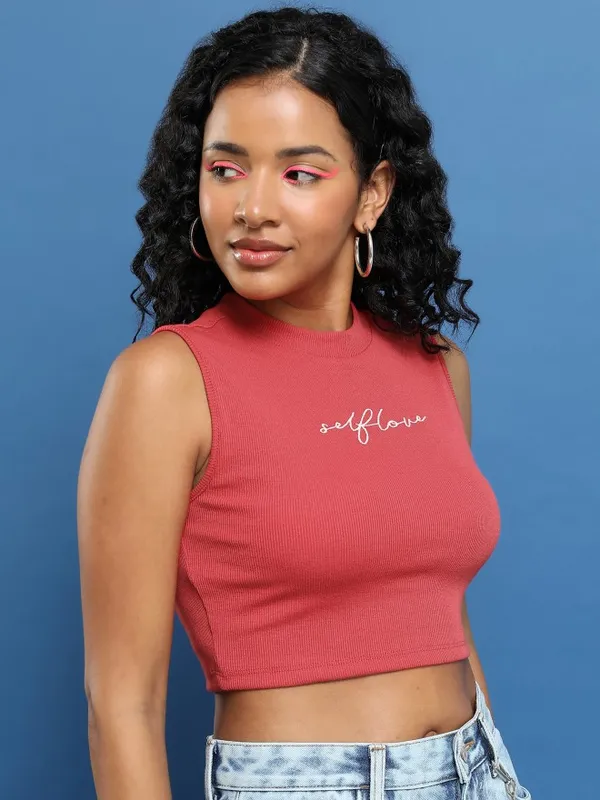  Ketch Women Red Printed Tank Tops