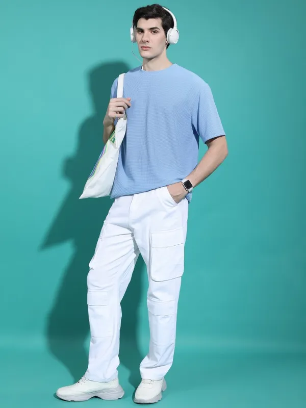 Men Solid Round Neck T-Shirt