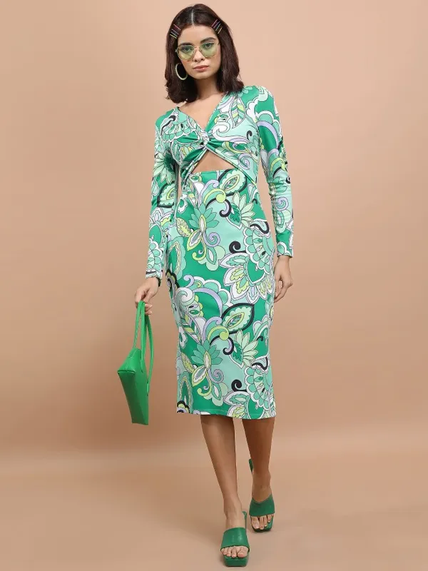 Printed Sheath Dress
