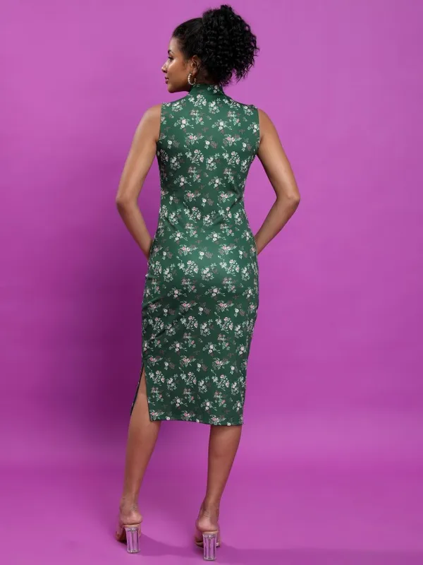 Tokyo Talkies Women Green Printed Bodycon Dresses