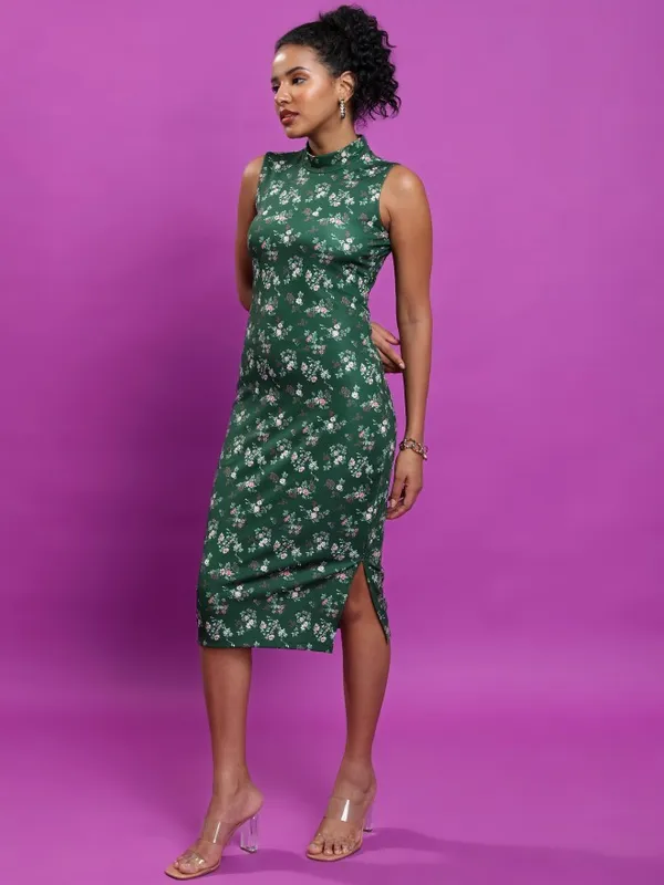  Tokyo Talkies Women Green Printed Bodycon Dresses