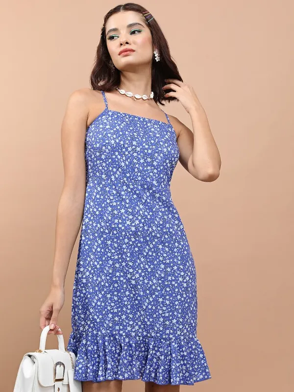 Printed Fit and Flare Dress