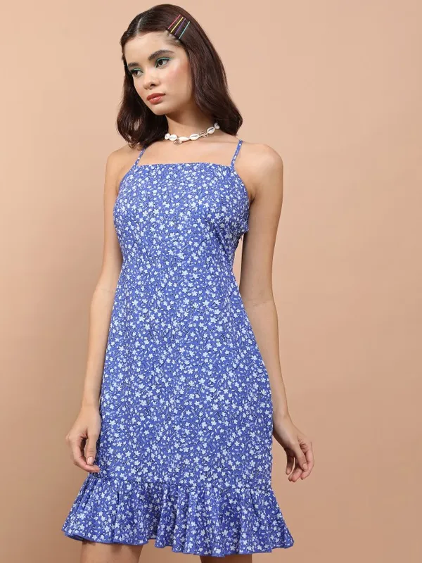 Printed Fit and Flare Dress