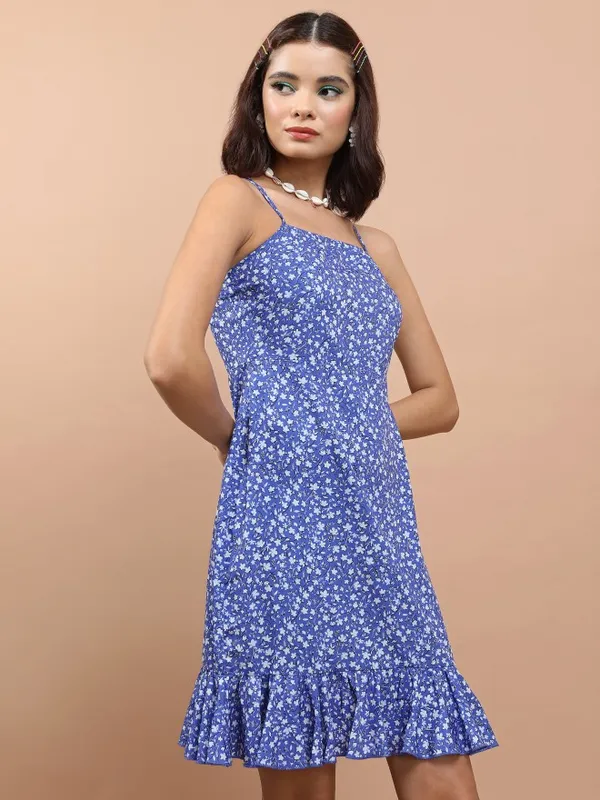 Printed Fit and Flare Dress
