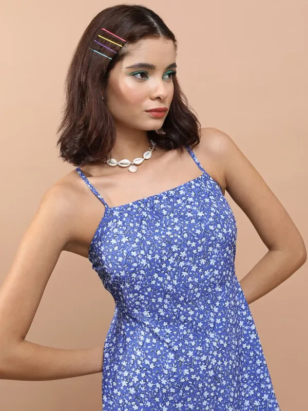 Printed Fit and Flare Dress