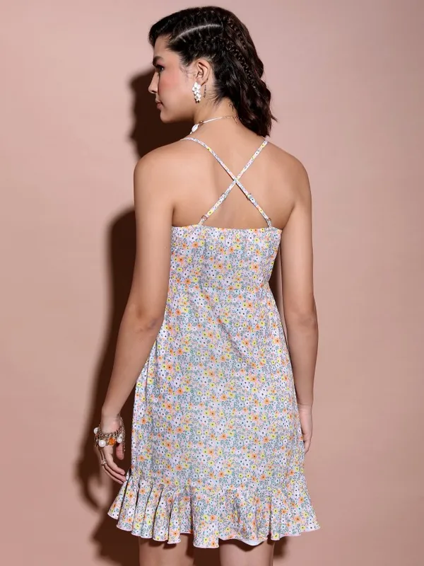 Printed Fit & Flare Dress