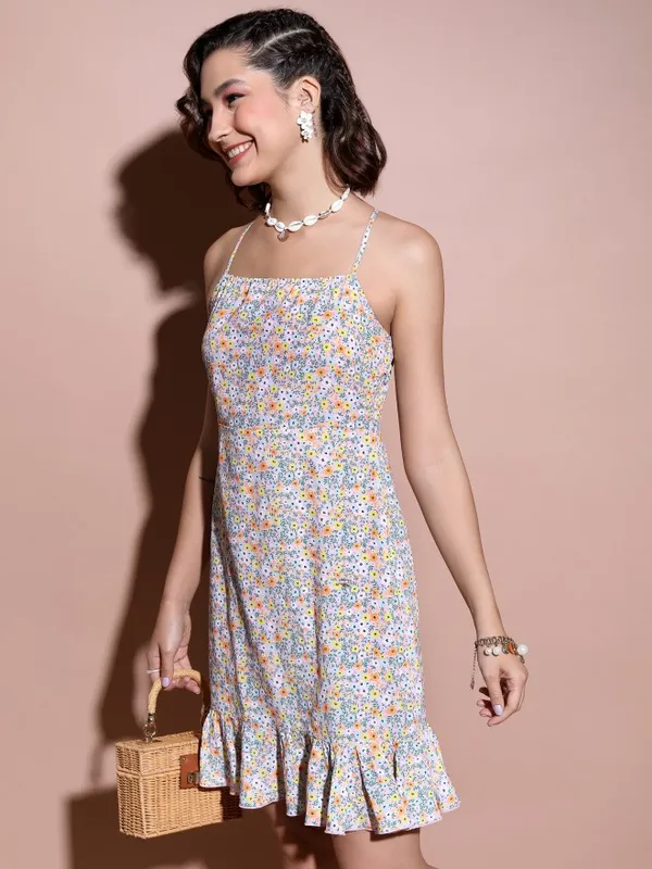 Printed Fit & Flare Dress