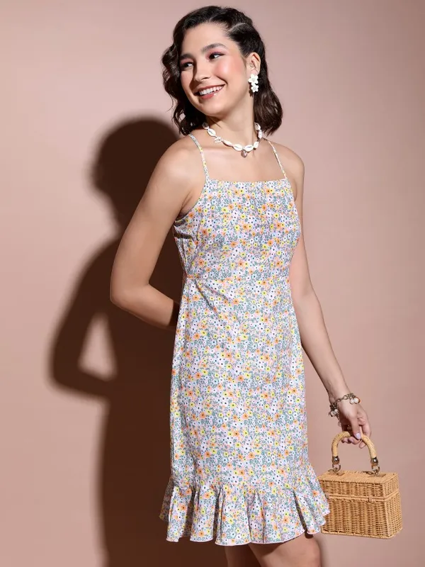 Printed Fit & Flare Dress