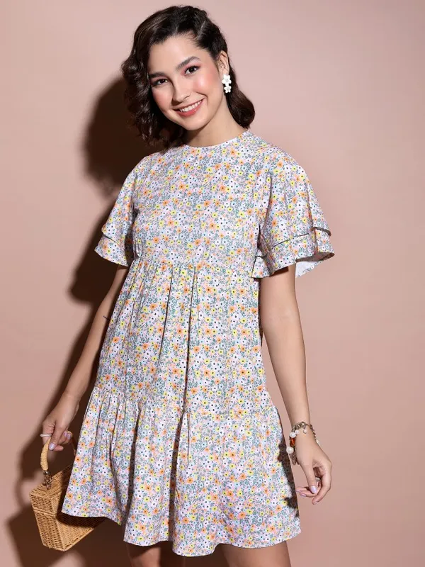  Tokyo Talkies Women Pink Printed Fit And Flare Dresses