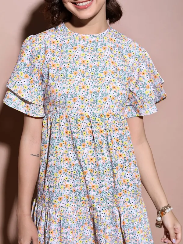  Tokyo Talkies Women Pink Printed Fit And Flare Dresses